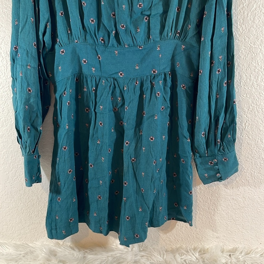Free People Love Grows Green Romper Size Large NEW OB652803 - Picture 11 of 16